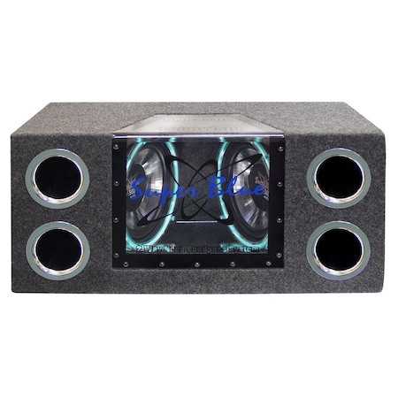 Dual 10'' 1000 Watt Bandpass Speaker System W/Neon Accent Lighting